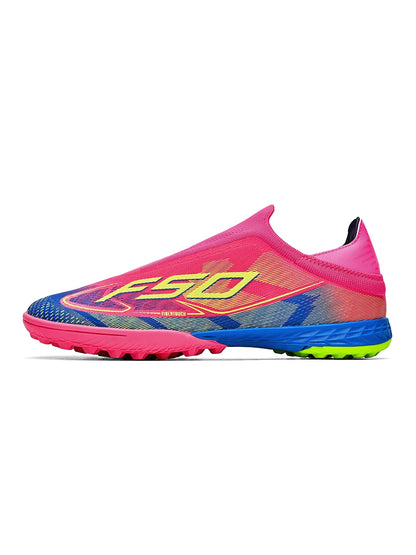 TF Football Shoes Kids Boys Girls PU Upper Durable Rubber Sole Anti-slip Wear-resistant Training Sneakers