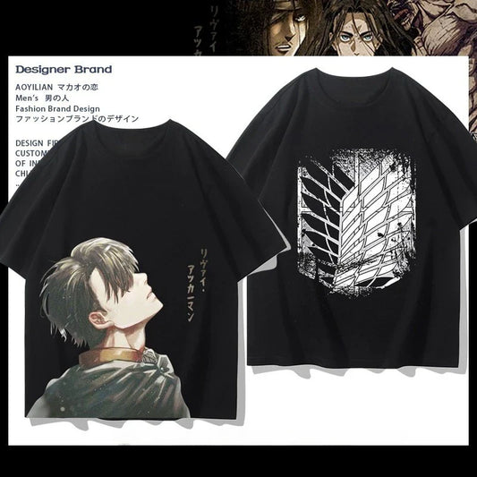 Wings of Liberty Printed Short Sleeve T-shirt Men's and Women's Fashion Loose Cotton Top