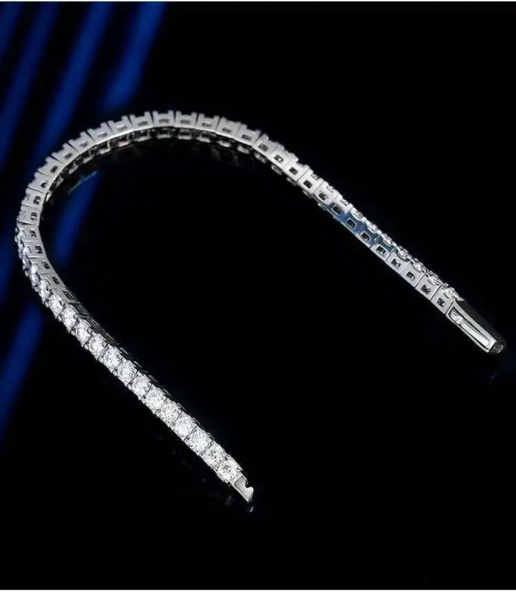gold bracelet men Moissanite Tennis Bracelet Original S925 Sterling Sier Plated White Gold With GRA Bracelets For Women Man