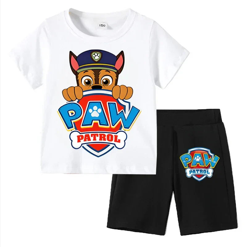 Kids Set Boys Short Sleeve T-Shirt Top+Shorts 2-Piece Outfits Boys Cartoon Suit 3-8Years Children Clothes For Summer