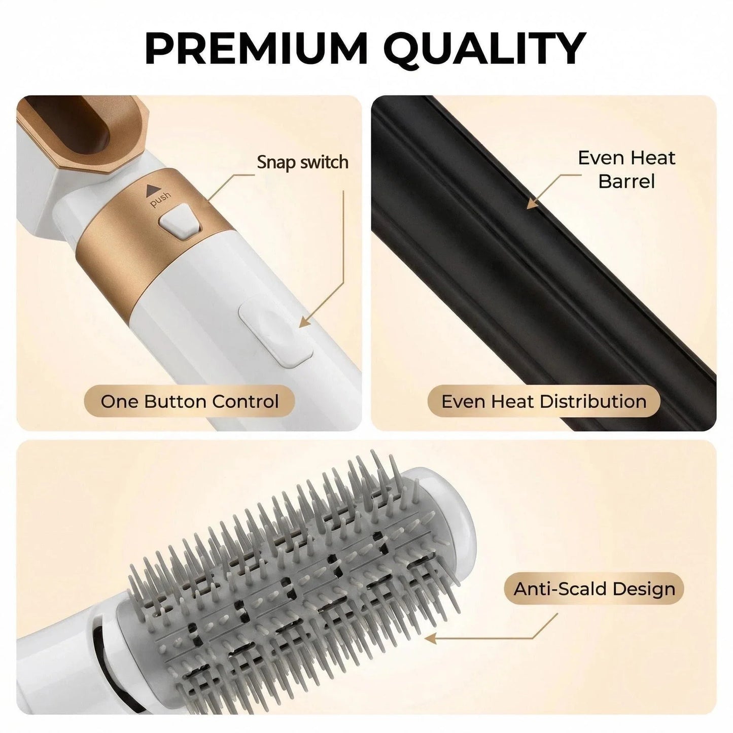 5-in-1 Hair Styling Kit Multi-Function Curling Iron Straightener Hot Air Brush Quick Styling Hair Care Beauty Tools