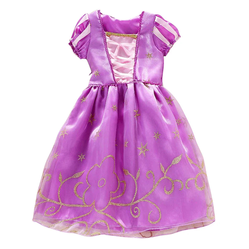 Children Princess Fancy Costume Girls New Rapunzel Anna Dress Kids Christmas Cosplay Belle Aurora Sofia Birthday Party Clothes