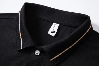 2026 New Men's Polo Collar T-shirt Short Sleeved Casual Sweat Absorbing Breathable T-shirt Men's Top