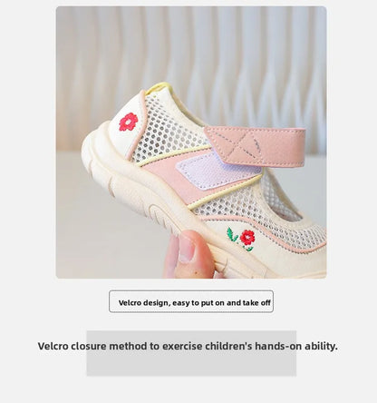 Kids mesh sneaker Anti-slip Sandal Toddler Boy Sports Shoe Girl Children Breathable Beach Sandal Soft Bottom sports casual Shoes