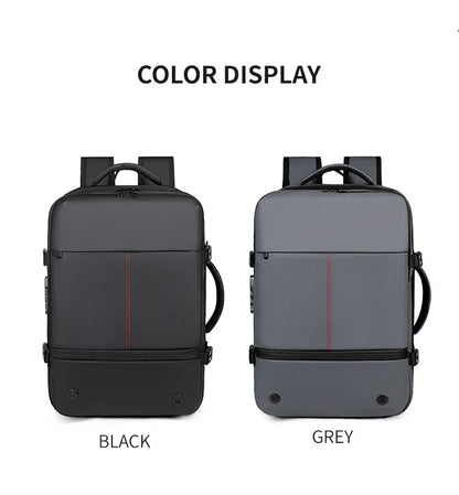Men's Backpack with Expandable Vacuum Compression, Large Capacity, Dry and Wet Separation, Multifunctional Business Backpack for Short Business Trips