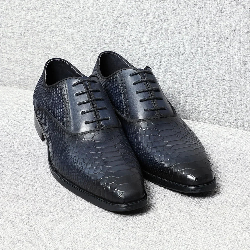 2026 Classic Luxury Designer Newest Men Dress Shoes Handmade Genuine Leather Lace-up Fashion Business Oxford Formal Suits Shoe