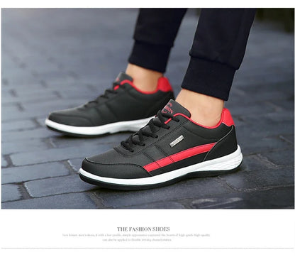 Shoes for Men Leather Sneaker Waterproof Casual Comfortable Men's Sneaker Lace Up Footwear Vulcanized Man Shoe Masculino