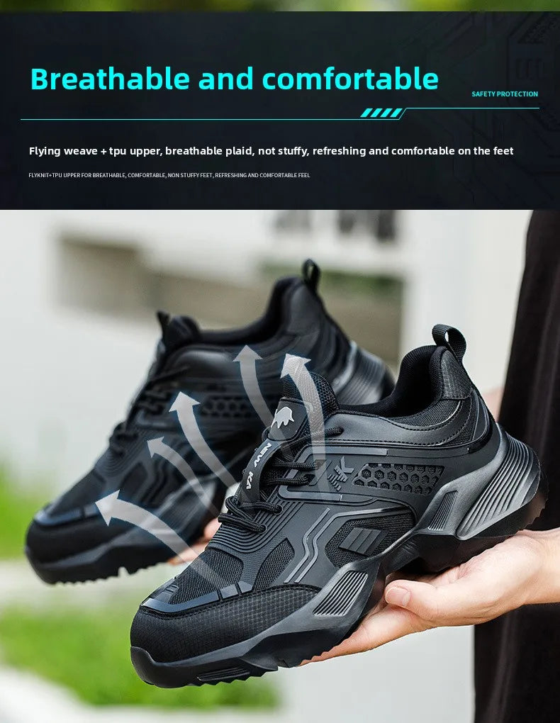 Labor Protection Shoes Are Lightweight Odor Resistant Breathable Smash Resistant Puncture Resistant Wear-resistant Safe for Work