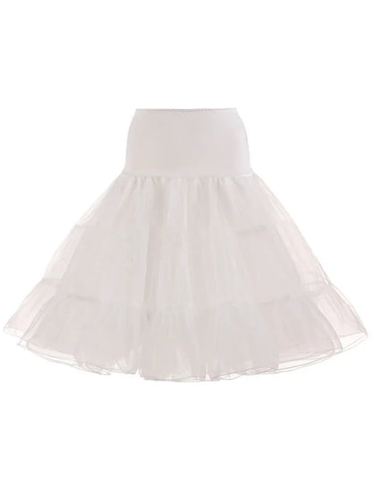 Pleated Vintage Voile Underskirt Ballet Tutu Skirts for Women 50s Retro Skirt Wedding Elegant Party Petticoat