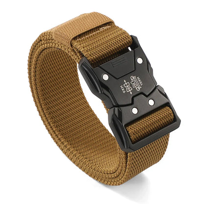 The New Men's 125cm Buckle Belt Nylon Braided Lightweight Breathable Daily Commuter Men's Belt