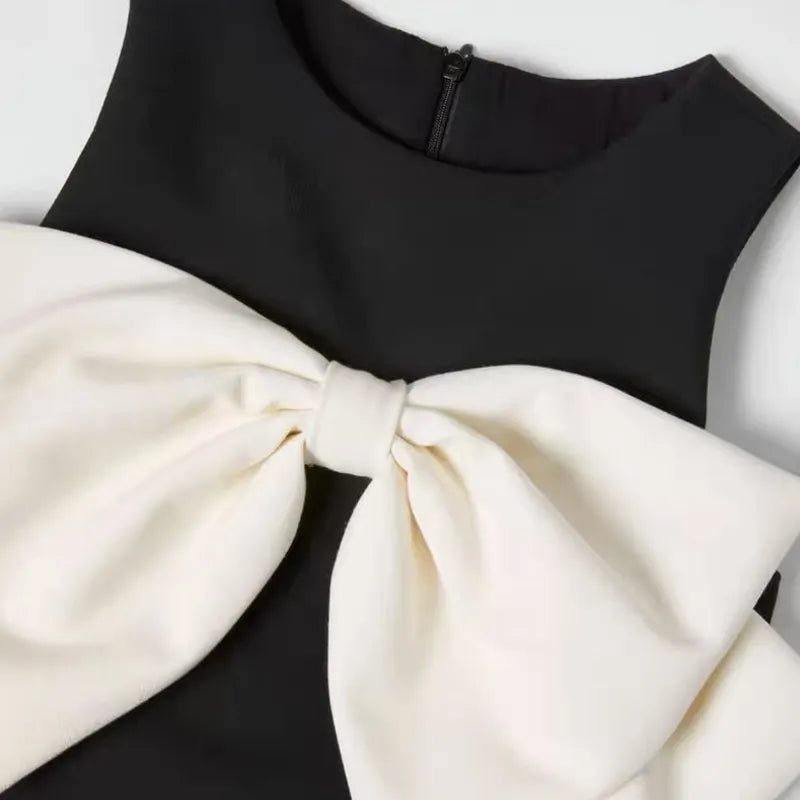 Vestido de Bebê Menina Princesa com Colete Vestido Infantil com Laço Preto sem Mangas Vestidos de Festa Concurso Aniversário Roupas de Bebê 2-10A