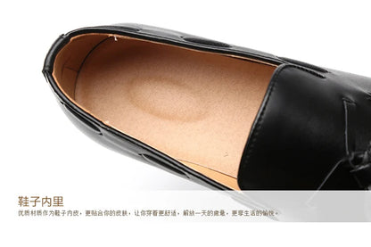 Men's Leather Shoes Fashion Business Formal Dress Loafers Moccasins Luxury 2026 Doudou shoes British Korean version plus size 48
