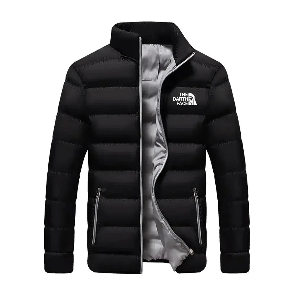 Men's Cotton Jacket Sports Bicycle Printed Street Warm Business Casual Top
