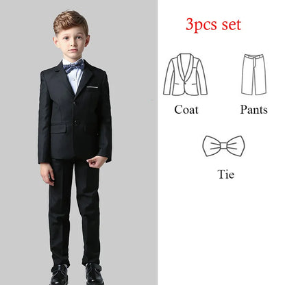 Spring Autumn Children Boy Wedding Suit Teenager Kids Formal Elegant Suits For Boy 1-14 Years Boys Suits Teens Suits Outfit Set