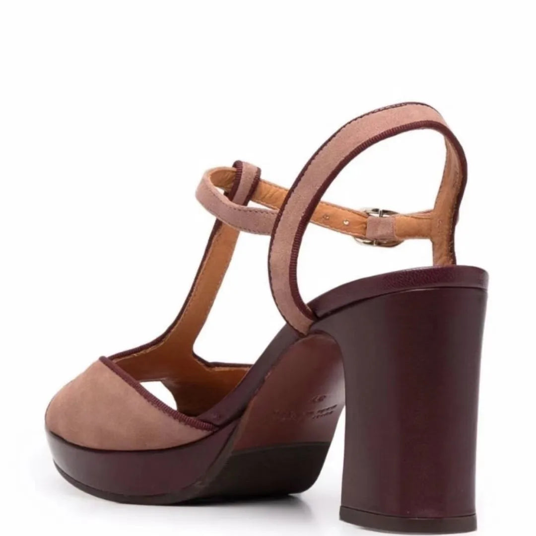Genuine Leather Shoes High Heels Women Luxury Platform Sandals Thick Heels Designer Square Ladies 36-44