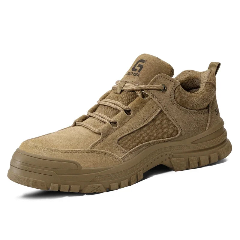 New Anti Smashing and Anti Puncture Men's and Women's Safety Shoes  Protective Boots  Wear-resistant Suede Shoes  Anti Scalding