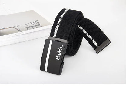 White Blue Black Military Automatic Buckle Nylon Belt Outdoor Hunting Multifunctional Tactical Canvas Belt High Quality Men Belt