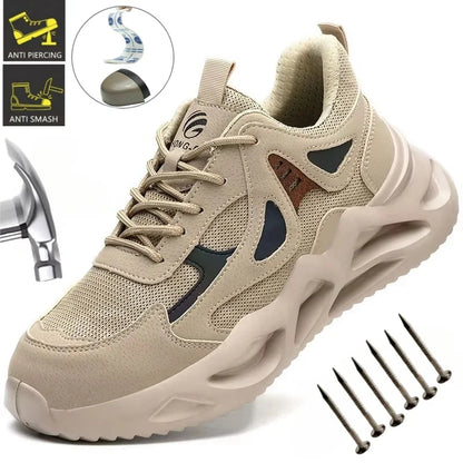 Lightweight Safety Shoes Men Women Work Shoes Steel Toe Cap Working Boots Sneakers Man Women Breathable Shoes Tactical Boots
