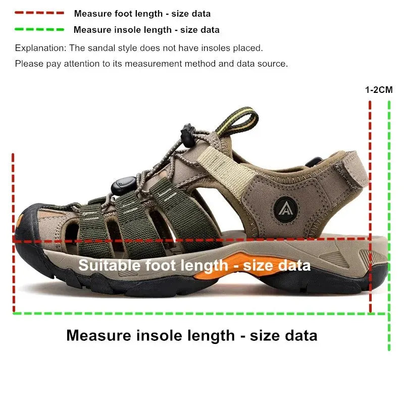 Summer Outdoor Sandals for Men Breathable Hiking Shoes Water Beach Mens Sandals Camping Climbing Aqua Sneaker