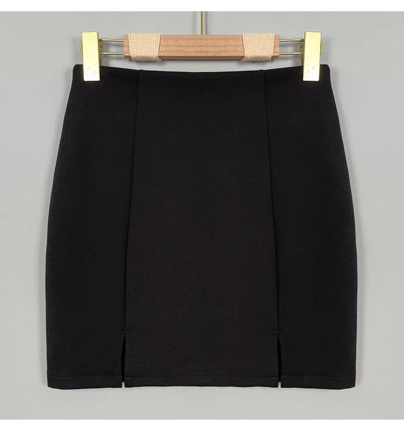 Korean Style 2026 Summer New Slim Comfortable Sexy Mini Skirt Elegant Solid Slim Versatile High Waist Bodycon Skirts for Women