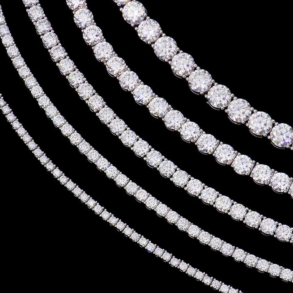 2-5mm Man Moissanite Tennis Bracelet S925 Sterling Silver for Women Full Lab Diamond sparkling Wedding Party Jewelry