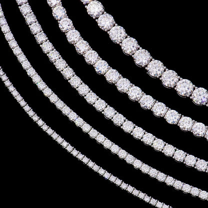 2-5mm Man Moissanite Tennis Bracelet S925 Sterling Silver for Women Full Lab Diamond sparkling Wedding Party Jewelry