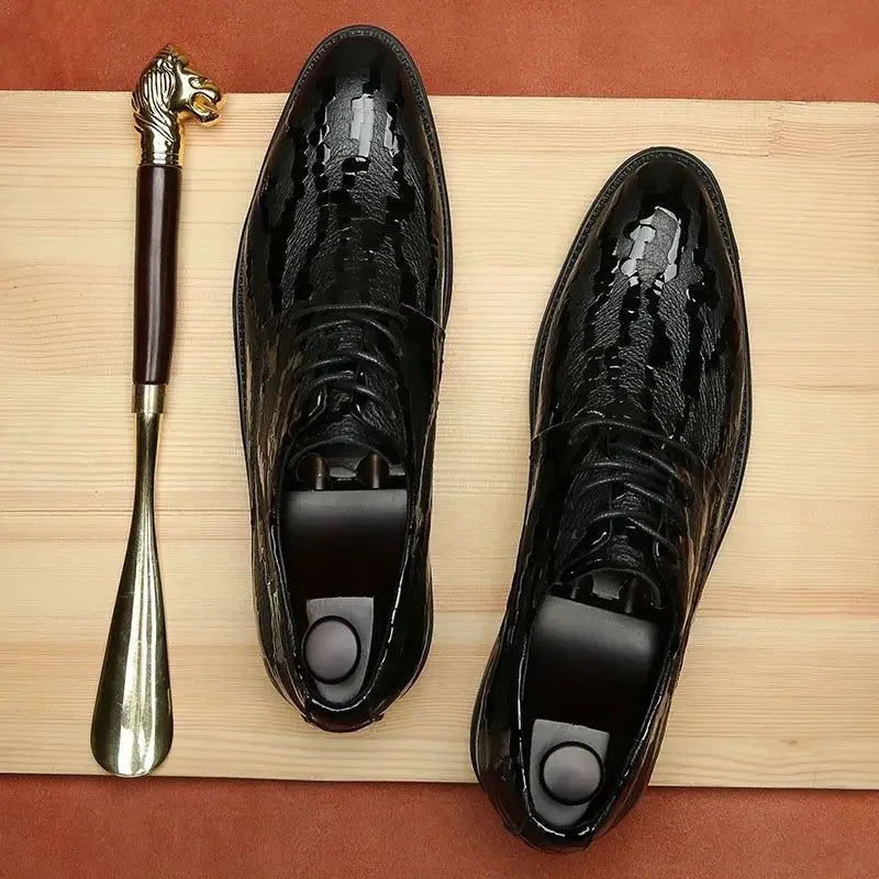 Social Shoe Male Leather Casual Spring Autumn Business Men's Formal Shoes Black Legitimate Clothing 2025 Trend Cheap Liquidation