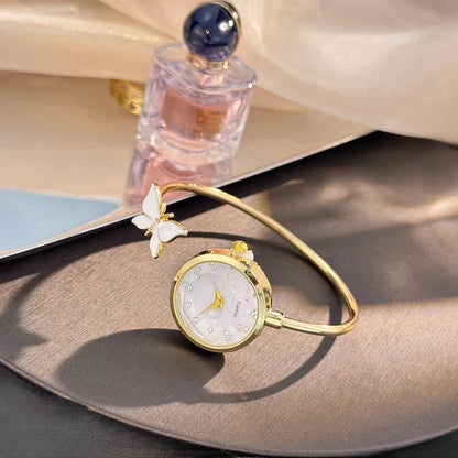 Romantic Butterfly Open Bracelet Luxury Fashion Ladies Quartz Watch Elegant Simple Wristwatch New Model Bestseller
