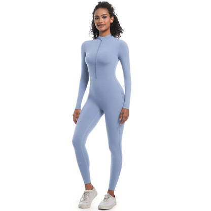 Women's Jumpsuit Women's Sports Shapewear Seamless Slim Fit Long Sleeve Sports Bodysuit  Fitness Sports Bodysuit Yoga Suit