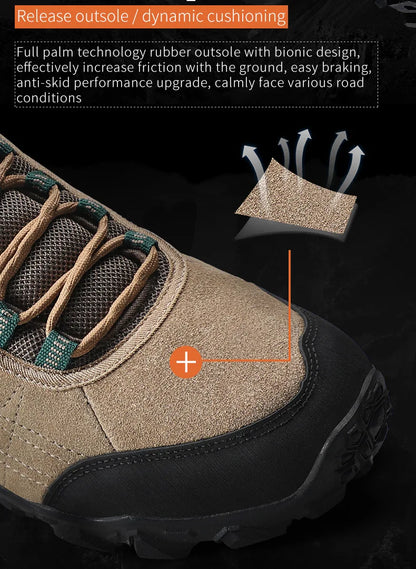 Hiking Shoes Mens Luxury Designer Winter Climbing Trekking Sneakers for Men Leather Outdoor Sports Work Man Shoes 110282A