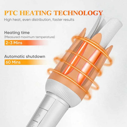 Hot Selling Ceramic Automatic Hair Curler Portable Hair Styler Fast Heating Temperature Display Auto Hair Curling Iron