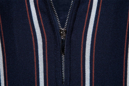 Men's Stripe Polo Shirt Old Money Style Short Sleeve Soft Breathable Casual Elegant Fabric for Comfortable Wear