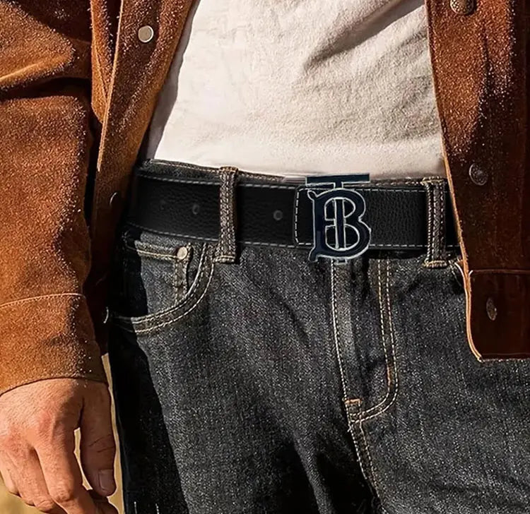 Men's Silver PU Leather Business Belt Cool Style Multi-Color for Jeans Dress Pants Office Wear