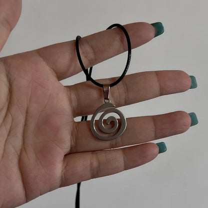 New Korean Fashion Hollow Titanium Steel Star Pentagram Pendant Necklace for Women Men Black Rope Chain Choker Y2k Party Jewelry