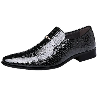 Classic Dress Shoes for Men Leather Shoes PU Crocodile Business Casual Formal Sneakers Plus Size Office Wedding Party Oxfords