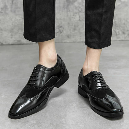 Trend Formal Brogues Social Office Shoes For Men Classic Casual Business Shoes Men High Quality Wedding Dress Shoes For Men