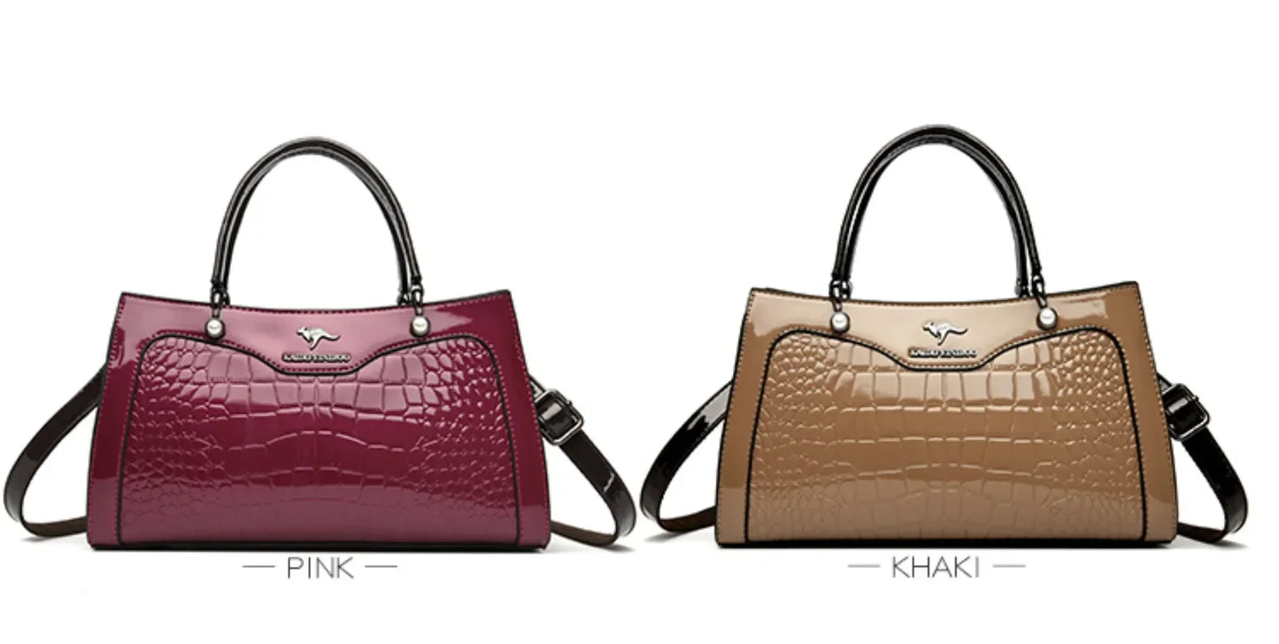 2024 Genuine High Quality  Luxury Handbag Designer Crossbody Bags for Women  Fashion Crocodile Pattern  Shoulder Bag Totes Bags