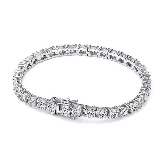3mm 4mm Moissanite Tennis Bracelet Full Diamond GRA 925 Silver Plated 18k Wedding Party Jewelry Bracelets for Women Man