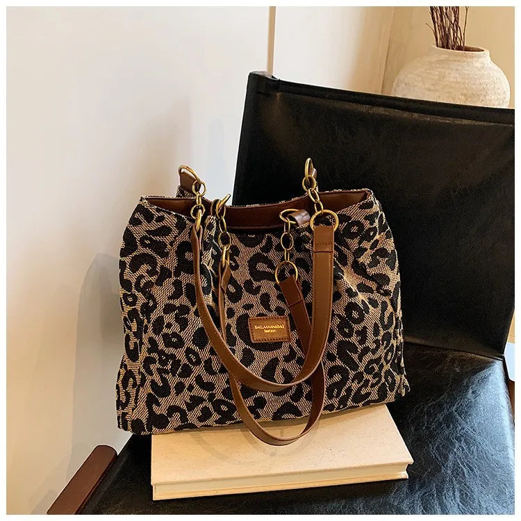 Best Selling Women's Bag, Retro Leopard Print Single Armpit Shoulder Bag, Large Capacity Tote Bag, Daily Handbag Women Shopping