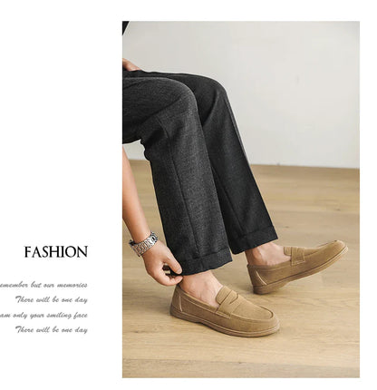 Genuine Leather Men Casual Shoes Luxury Brand Breathable Slip on Black Driving Shoes Moccasins Plus Size 39-45 Soft Men Loafers