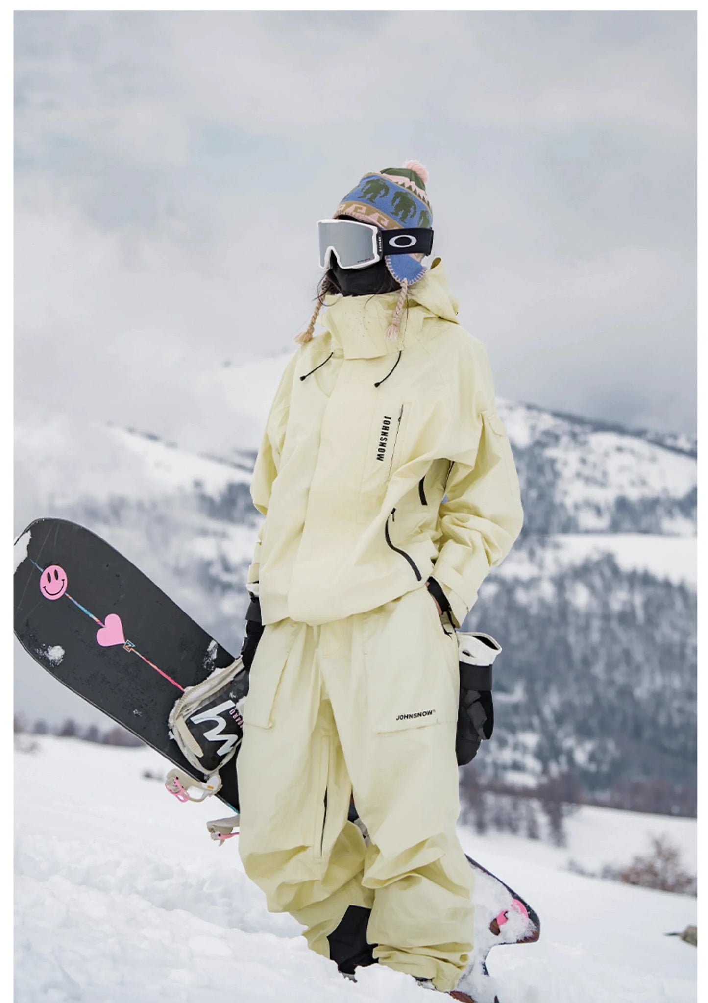 John Snow Winter Ski Suits Men And Women Outdoor Waterproof Breathable Warm Snowboarding Suit Sets Skiing Jacket And Pant