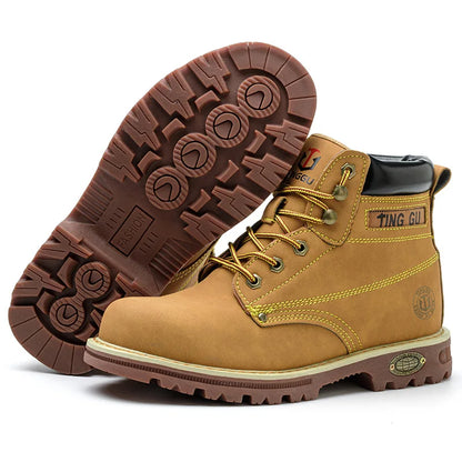 Four Season Labor Protection Shoes Anti Smashing Anti Piercing Steel ToeCap Anti Slip SafetyShoesWear-resistant Protective Shoes