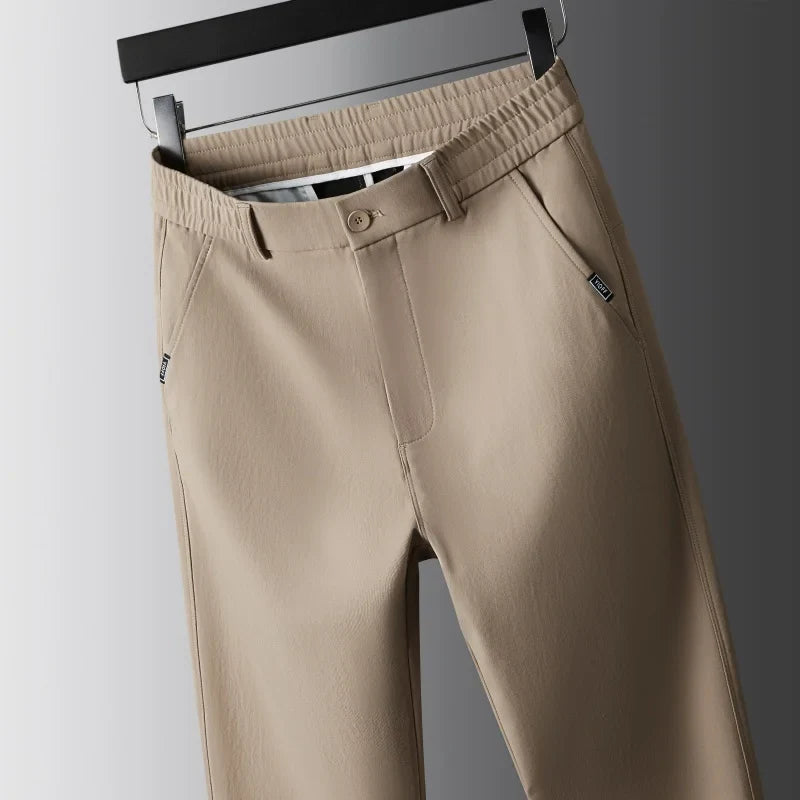 Spring Autumn Male Casual Pants Korean Mens Clothing Business Straight Work Trousers Solid Color Classic Versatile Man Pants