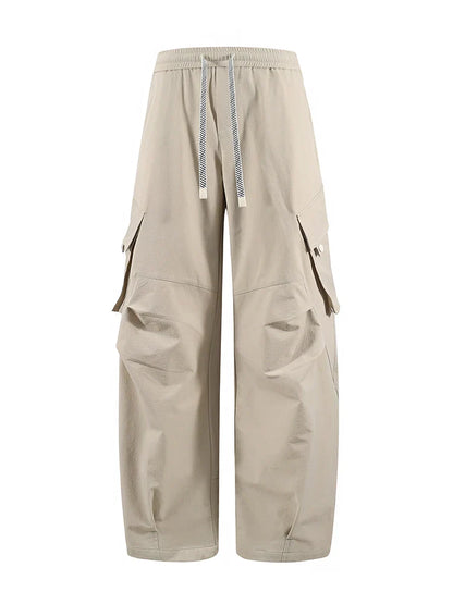 Summer Men's Cargo Pants with 5 Pockets Outdoor Quick Dry Casual Pants Lightweight and Cool Stretch Straight Trousers
