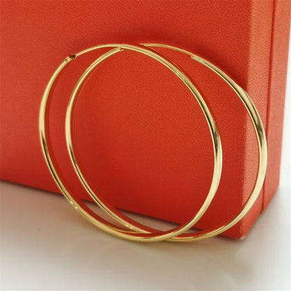 925 Sterling Silver Hoop Earrings For Women 18K Gold Plated Jewelry Dazzling Women's Hoops Earrings Christmas Gifts