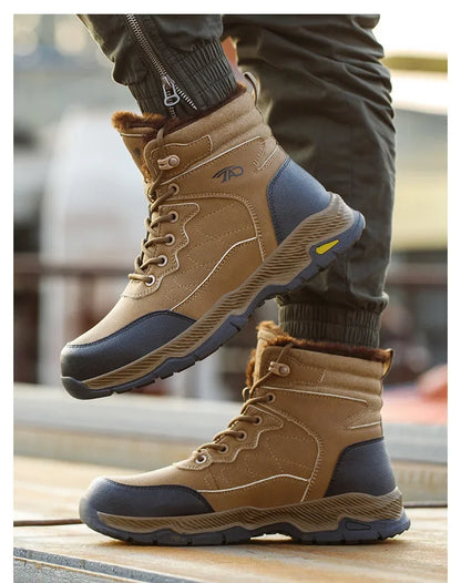 Insulated Anti Smashing  Anti Stabbing Welding Shoes for Safety Work Electricians Use Plush and Thickened Labor Protection Shoes