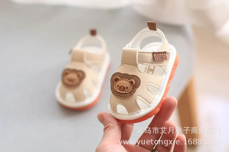 New Summer Baby Whistle Sandals Children Infant Casual Walking Shoes Toddler Boys Girl Kids Anti-Slip Closed-Toe Cartoon Sandals