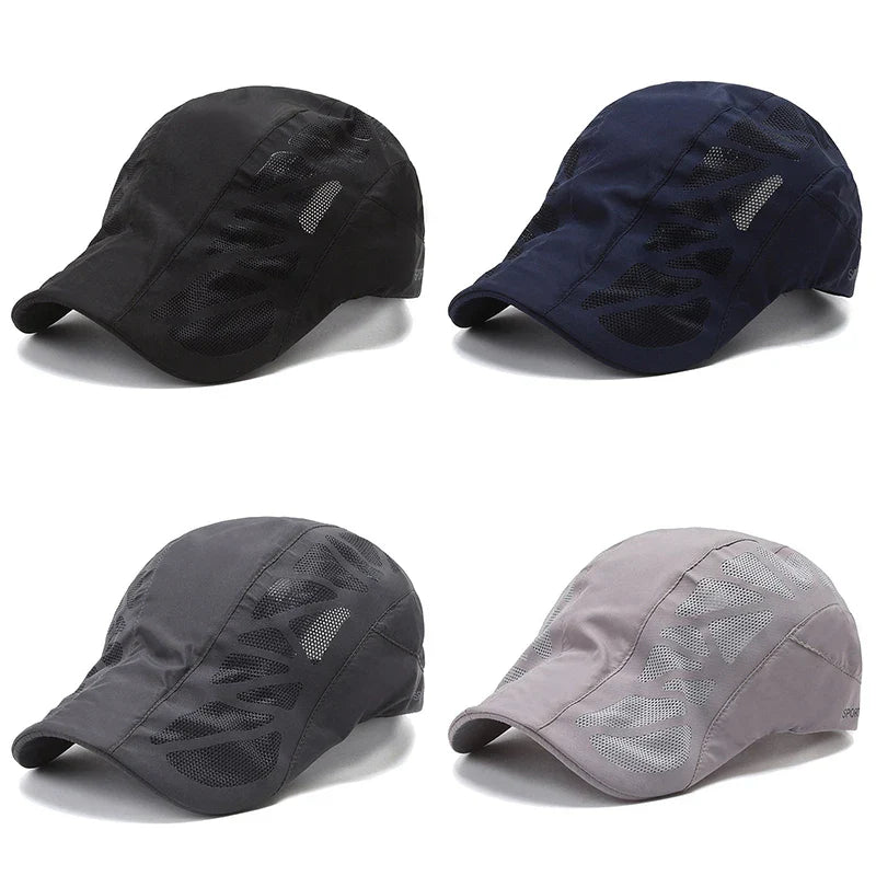 Sports Mens Sun Hats Breathable Mesh Quick-drying Visor Caps Outdoor