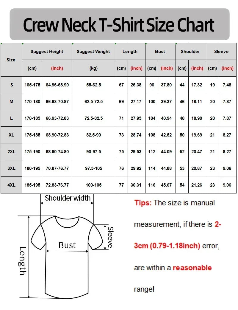 2026 New Trendy Street Brand Printed Men's Short-sleeved T-shirt - A Street-style Comfortable Summer Loose Men's T-shirt
