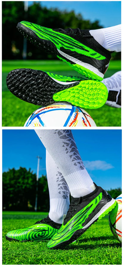 Men Training Football Boots Non-Slip Soccer Shoes Outdoor Cleats Futsal Breathable Sneakers Unisex Comfortable FG/TF Ultralight